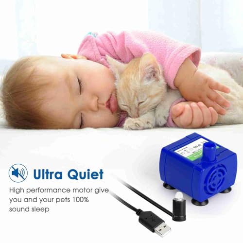 Bomba sumergible silenciosa para fuente de agua para gatos miniatura 3