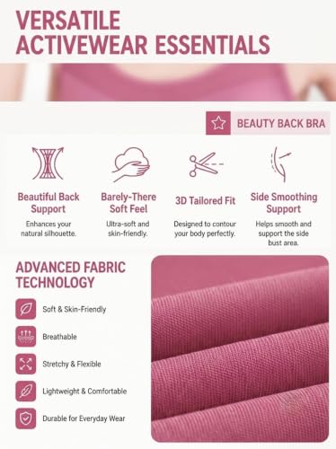 Image of Women Sports Bra | Seamless Design for a Stylish Look | Soft, Skin-Friendly Fabric for All-Day Comfort | Seamless Stretch Knit | Soft, Breathable, Lightweight & 4-Way Stretch (Open Back)