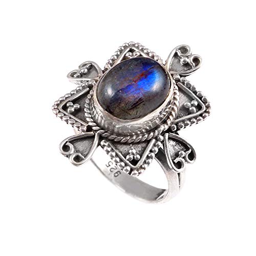 Bague Labradorite naturelle et argent 925 pour sublimer votre style quotidien