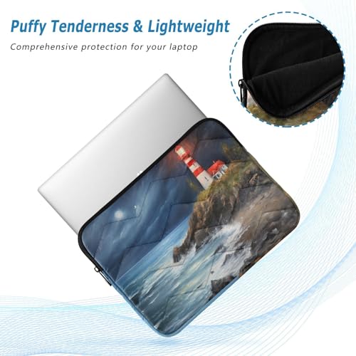 Funda para portátil 13-14 pulgadas con pintura de faro impermeable miniatura 5