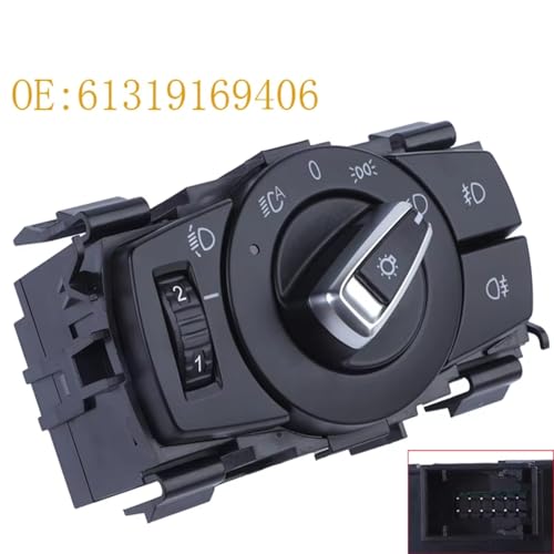 Perilla interruptor control luz antiniebla para solucionar fallos de encendido en E90 E91 2