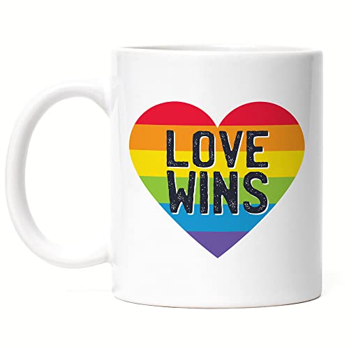 Hey!Print Love Wins Tasse LGBT Lustig Rainbow LGBTQ Pride Queer Homosexuell CSD Pride Week