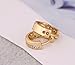 Thick Roll Crystal 18k Gold Plated Earrings Stud Women Jewelry + 925 Sterling Silver Earnuts Gs0462