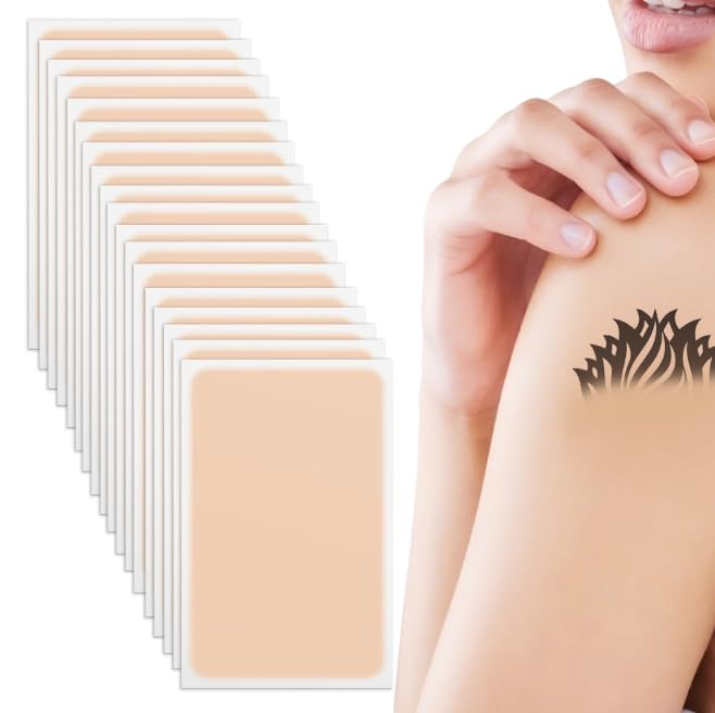 24 Pcs Tattoo Cover Up Patch - Waterproof & Breathable Concealer for Tattoos, Scars, Blemish, Birthmarks for Fair Skin Tone Women & Men