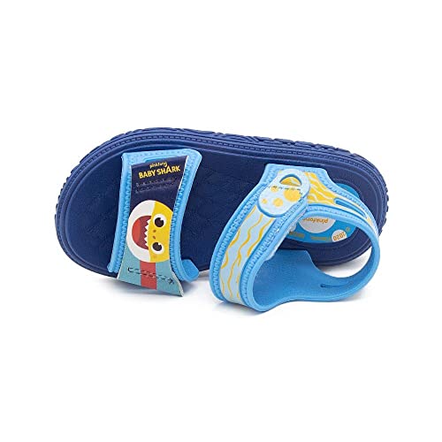 Sandália Infantil Grendene Kids Baby Shark Brincando De Foto Azul 24