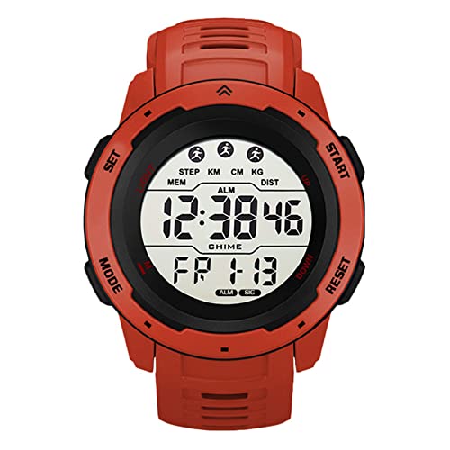 Hamwesh Reloj Digital, WR50M Reloj Deportivo Multifuncional Impermeable para Correr con Luminoso, Alarma, Pantalla Grande, Estuche Liviano y Temporizador de Funcionamiento, para Hombres y