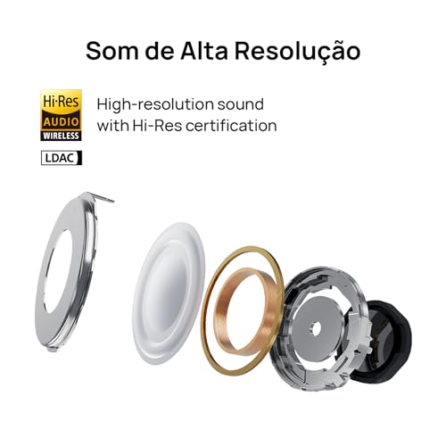 Fone de ouvido sem fio bluetooth TWS, FreeBuds HUAWEI 5i, branco, até 28 horas de reprodução, cancel