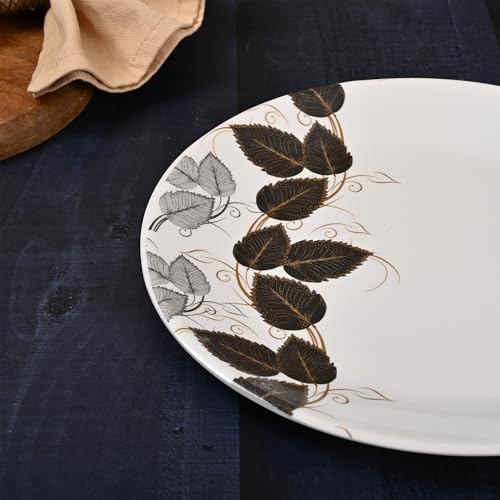 Image of Golden Fish 12 Pieces Dining Set for 4 | Full Plates with Veg Bowls & Eating Spoons Combo | Basic Dinnerware Set for Daily Meals | Lightweight, Easy to Use & Ideal for Home, Hostel & Gifting 56