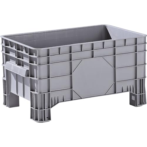 FRANKEL kaiserkraft | Caisse-palette en polyéthylène | capacité 220 l | 4 pieds avec...