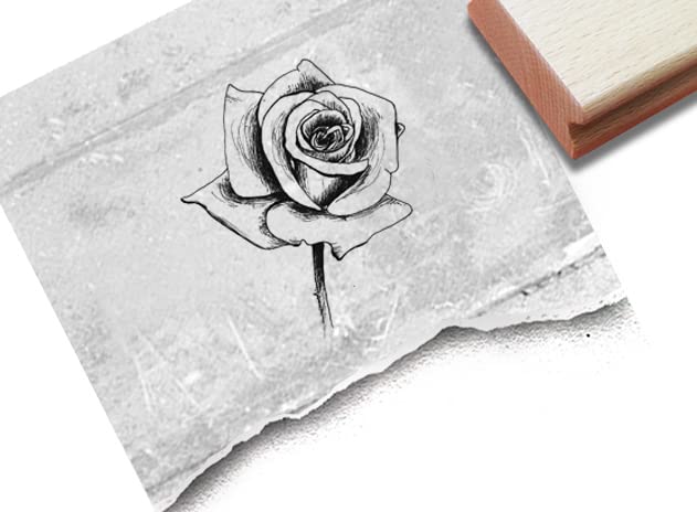 ZAcheR-fineT Motivstempel Romantische Rose – Kupferstich-Design, 40 X 47 Mm, Handgefertigt In Berlin, Für Karten, Scrapbook & Stoff, Inkl. Ideen-Merkblatt ZAcheR-fineT Motivstempel Romantische Rose – Kupferstich-Design, 40 X 47 Mm, Handgefertigt In Berlin, Für Karten, Scrapbook & Stoff, Inkl. Ideen-Merkblatt