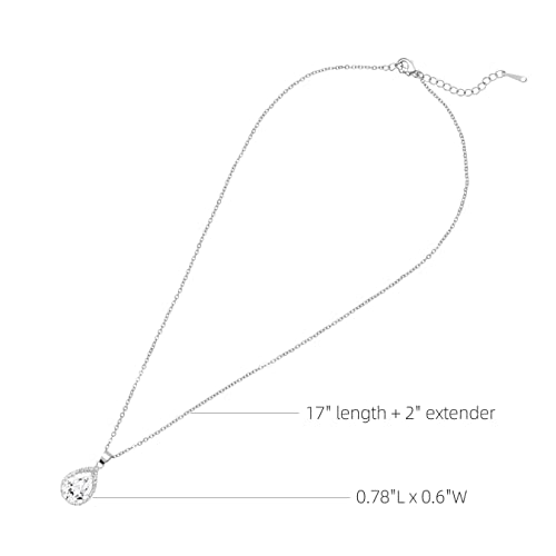 Linawe Silver Crystal Necklace For Women Trendy, Chain Choker Necklace, Moonstone Diamond Moissanite Necklace Bride Bridesmaid Wedding, Cubic Zirconia Opal Necklace Set #TOP3