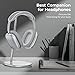 BENKS Headphone Stand, Airpods Max Stand, Desktop Headset Holder, Gaming Headset Accessories, Desk Earphone Stand for AirPods Max, Beats, Bose, Sony, Senheiser (White Headphone Stand)