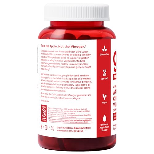 Goli Zero Sugar Trio- World\'s First 3-in-1 Pre, Post, Probiotic, Apple Cider Vinegar with Vitamin B12 and Probiotics, Ashwagandha & L-Theanine, Vitamin D gummies. Vegan, Gelatin & Gluten-Free, Non-GMO - Thumbnail 3