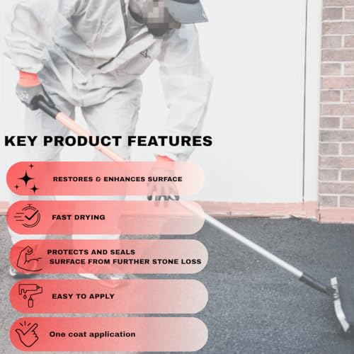 Secure Floor Coatings Fast Dry Tarmac Paint 20L Suitable For Driveways, Line Marking,Concrete, Waterbased, Great for Renovating Tarmac (20L, Black) - 4