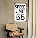 OJINDAXIN Speed Limit 55 Signs Metal 8x12 Inch Decorative Signs for Traffic, Retro Style, Color2