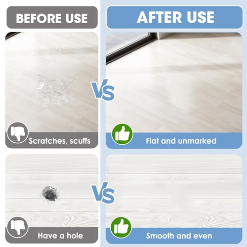 Laminat Reparaturset Weichwachs, Holzwachs Parkett Reparatur für Laminatboden Holz Arbeitsplatte Holzmöbel Holzböden Weiß Creme Cremefarben Elfenbein, Holzpaste Reparieren Kratzer Schäden Risse Löcher