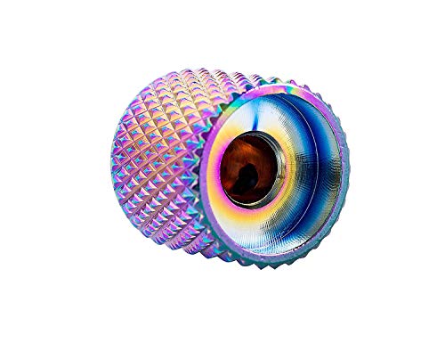 Guyker 3Pcs Guitar Potentiometer Knobs With 6Mm (0.24") Dia. Shaft Pots - Iron Dome Control Knob Fits For Electric Bass Guitar (Rainbow Chameleon) #TOP2