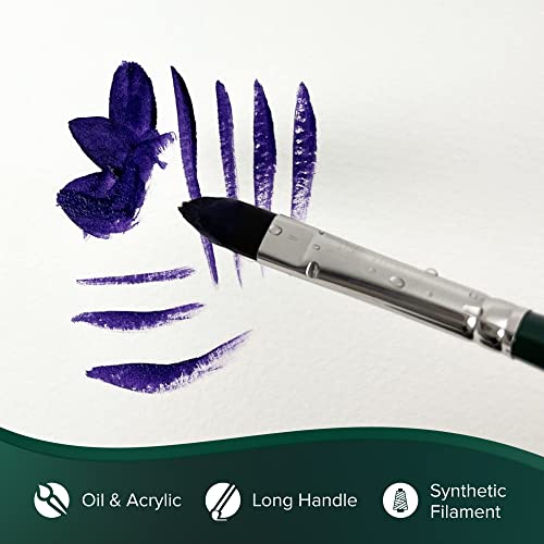 Silver Brush Limited Ruby Satin Cats Tongue Oil Paintbrush, Size 8 by Silver Brush Limited - Used condition - Image 2
