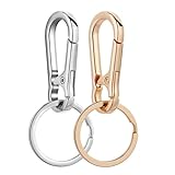 Wikavanli Metal Keychains Keyring Key Chain Ring Clip Holder Organizer for Home Car Keys Key Finder Women Men (2, Gold Silver)