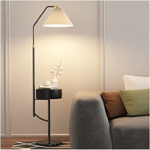 Lámpara de pie orientable con luz de lectura y base de mármol 3