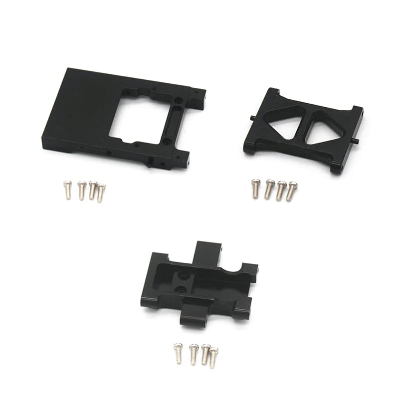 Support servo de boîte de vitesses Xzeit en métal noir pour voiture RC 1/18