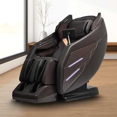 Osaki OS-3D Champ II | Brown Full Body Massage Chair | 3D SL-Track Massage | Zero Gravity | Lumbar Heating | Touchscreen Controller | Auto Body Scan | Bluetooth Speaker