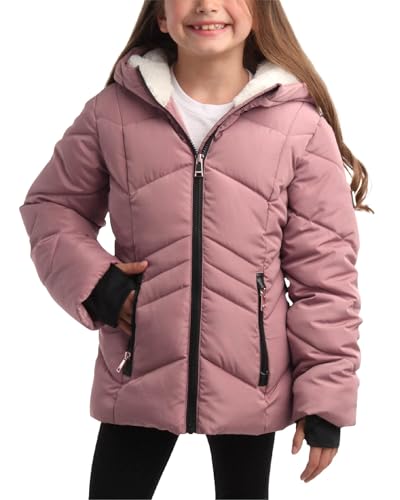 DKNY Girls Heavyweight Sherpa Parka Coat