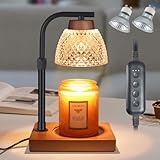 Dimmable Candle Warmer Lamp with Timer, Electric Wax Melt Warmer, lamp candle warmer for Jar Scented Candles Mothers Day Birthday Gifts for Women Mom Grandma, Home Offices Decor Light(Diamond White)