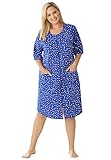 Dreams & Co. Women's Plus Size Short French Terry Robe