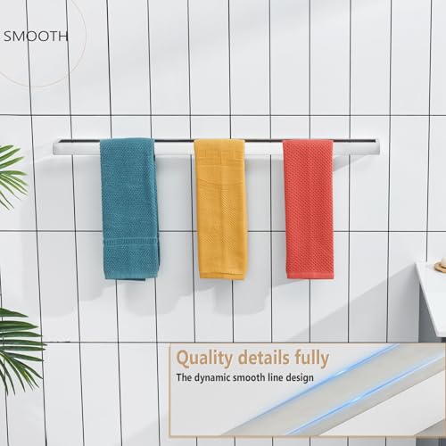 Image of KOKOSIRI Towel Bar Brushed Nickel Bath Towel Hanger Holder 32-Inch Kitchen Rack Stainless Steel for Bathroom Hardware Wall Mount, 1 Pack B4008BR-L32