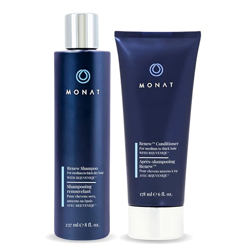 MONAT Renew Duo: Shampoo & Conditioner – Hydrating Hair Care Set for All Hair Types, Silicone-Free, Infused with Rejuveniqe Oil