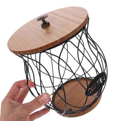 Panier pour capsules de café en fer noir design petit espace