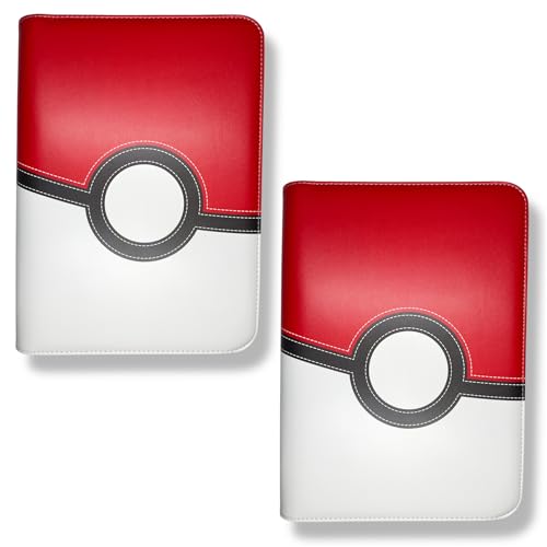HELO 2 Raccoglitore Carte Pokemon - Album Figurine con Cerniera 360 Card - Porta Carte da Gioco con Inserimento Laterale
