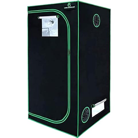 Tienda de campaña de cultivo GA de 60 x 60 x 80 mm, reflectante, mylar, hidropónica, con ventana de observación y bandeja de suelo impermeable para el crecimiento de plantas en interiores Cover