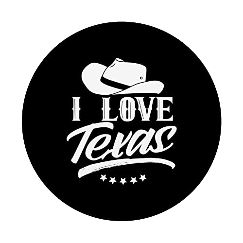 I Love Texas Pride Texan Sayings State PopSockets Swappable PopGrip, Black - Image 3