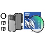 NEEWER PA073 16 Pro Cage, Video Rig Phone Stabilizer Compatible with iPhone 16 Pro with 67mm Filter Adapter, 17mm Lens Backplate, T Mount Lens Adapter, 67mm Black Diffusion 1/4 Filter Included