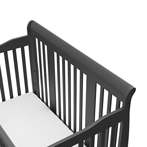 Storkcraft Tuscany 4-In-1 Convertible Crib, Gray, Easily Converts To Toddler Bed, Day Bed Or Full Bed, 3 Position Adjustable Height Mattress (Mattress Not Included) #TOP4