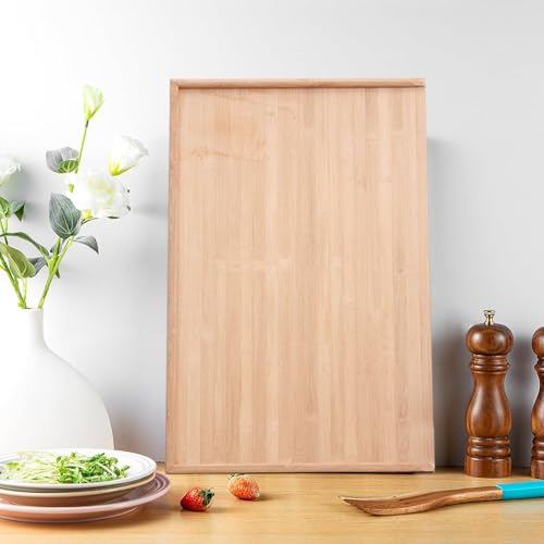 ybaymy Wooden Chopping Board Extra Large 70 x 45 x 2.5cm Bamboo Cutting Board for Kitchen Reversible Carving Board Large Chopping Tray with Juice Groov for Meat Vegetables Cheeses Bread - Image 2