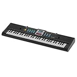 PORTABLE DESIGN: Lightweight and compact electric piano keyboard for music practice on-the-go and easy transportation between locations COMPREHENSIVE FEATURES: 61 responsive keys with 16 different tones and 6 rhythms provide extensive musical explora...