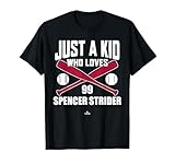 Just A Boy Who Loves Spencer Strider Atlanta Baseball MLBPA T-Shirt