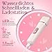 Rasierer Damen, 3-in-1 Intimrasierer für Frauen, für Körper & Intimbereich mit LED-Anzeige, Damenrasierer elektrisch IPX7, Wiederaufladbar mit USB-Ladestation, Trimmer Damen nass & trocken, Rosa