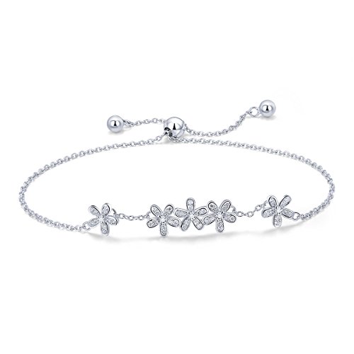 Bracelet marguerite argent 925 illuminant vos tenues d'été et soirées élégantes