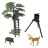 Big Country Toys - Bow Hunting Set - 1:20 Scale - Deer Hunting - Hog Hunting - 13 Piece Toy Set - Plastic