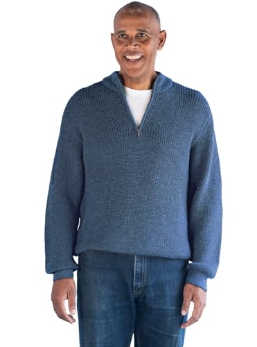 Men's Heritage 1/4 Zip Alpaca Sweater for Effortless Style