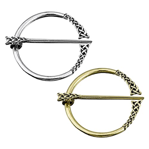 Accessoire de costume médiéval lot de 2 broches de cape pour soirées