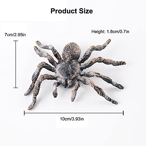 4 Pcs Realistic Spider Figures, Gawertoy Giant Spider Action Models Plastic Animal Fake Spider Toys Educational Learning Toys Birthday Gift April Fools' Day Halloween Prank Props Christmas Party Favor #TOP1