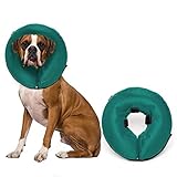 ProCollar Protective Inflatable Recovery Collar for Dogs and Cats - Soft Pet Cone Does Not Block Vision E-Collar - Designed to Prevent Pets from Touching Stitches, Wounds and Rashes (Medium)