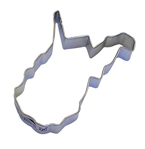 R&M West Virginia State Cookie Cutter in Durable, Economical, Tinplated Steel