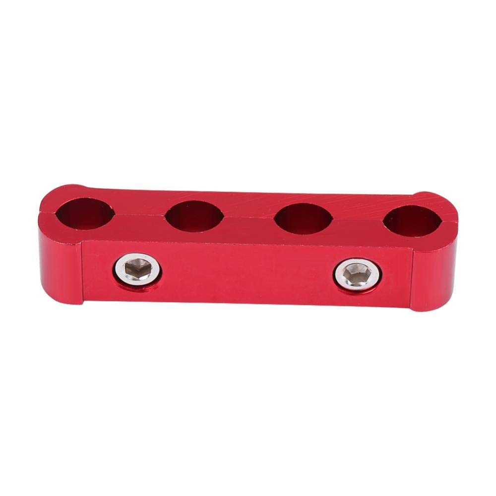 KIMISS 12 pezzi in lega di alluminio motore candela candela separatore divisore per 8mm 9mm 10mm(rosso)