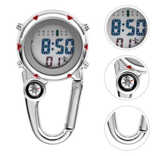 Reloj de cuarzo multifunción Gatuida con mosquetón de acero inoxidable y esfera analógica 6